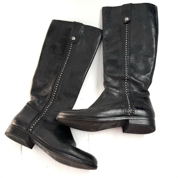 Patricia Nash Carlina Black Leather Knee-High Boots - Picture 2 of 13
